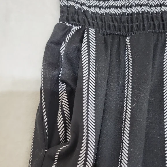 Fashion Nova Black and White Striped Alexandria Jumpsuit M - Picture 7 of 8